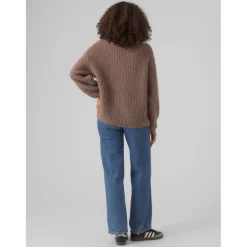 VERO MODA dame strik VMERIN - Brown Lentil