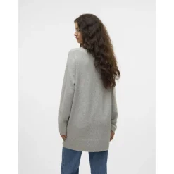 VERO MODA dame strik VMESTI - Light Grey Melange