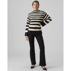 VERO MODA dame strik VMHERMOSA - Black W BIRCH