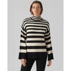 VERO MODA dame strik VMHERMOSA - Black W BIRCH