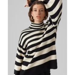 VERO MODA dame strik VMHERMOSA - Black W BIRCH