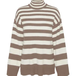 VERO MODA dame strik VMHERMOSA - Brown Lentil W BIRCH