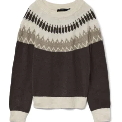 Vero moda dame strik VMSIMONE - Chocolate Torte Detail:W. SILVER MINK + BIRCH