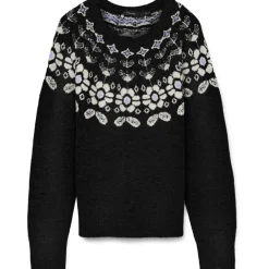 Vero moda dame strik VMSIMONE - Black Detail:W. BIRCH + BABY LAVENDER