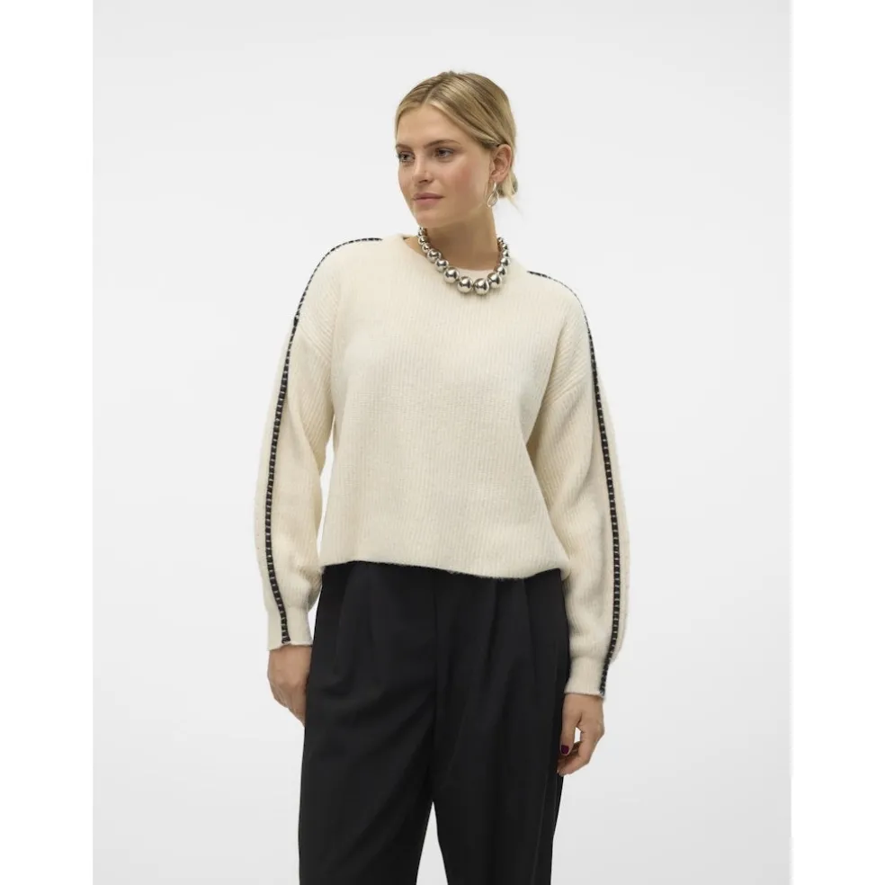 VERO MODA dame strik VMZORA - Birch W. CHOCOLATE TORTE STITCH