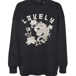 VERO MODA dame sweatshirt VMTANYA - Black LOVELY
