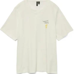 VERO MODA DAME TOP VMAYA CATY - Snow White Lemonade