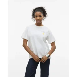 VERO MODA DAME TOP VMAYA CATY - Snow White Lemonade