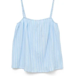 VERO MODA dame top VMNANNA - Airy Blue Snow White