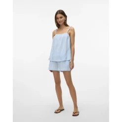 VERO MODA dame top VMNANNA - Airy Blue Snow White