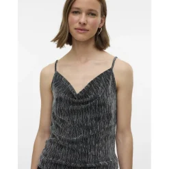 Vero moda dame top VMRITA - Black Silver lurex