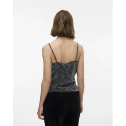 Vero moda dame top VMRITA - Black Silver lurex