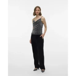 Vero moda dame top VMRITA - Black Silver lurex