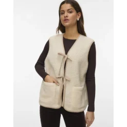 Vero Moda dame vest VMCLEO - Oatmeal