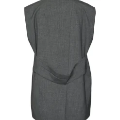 VERO MODA dame vest VMOKAVA - Dark grey melange