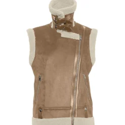 Vero Moda dame vest VMVEGA - Tigers Eye OATMEAL TEDDY