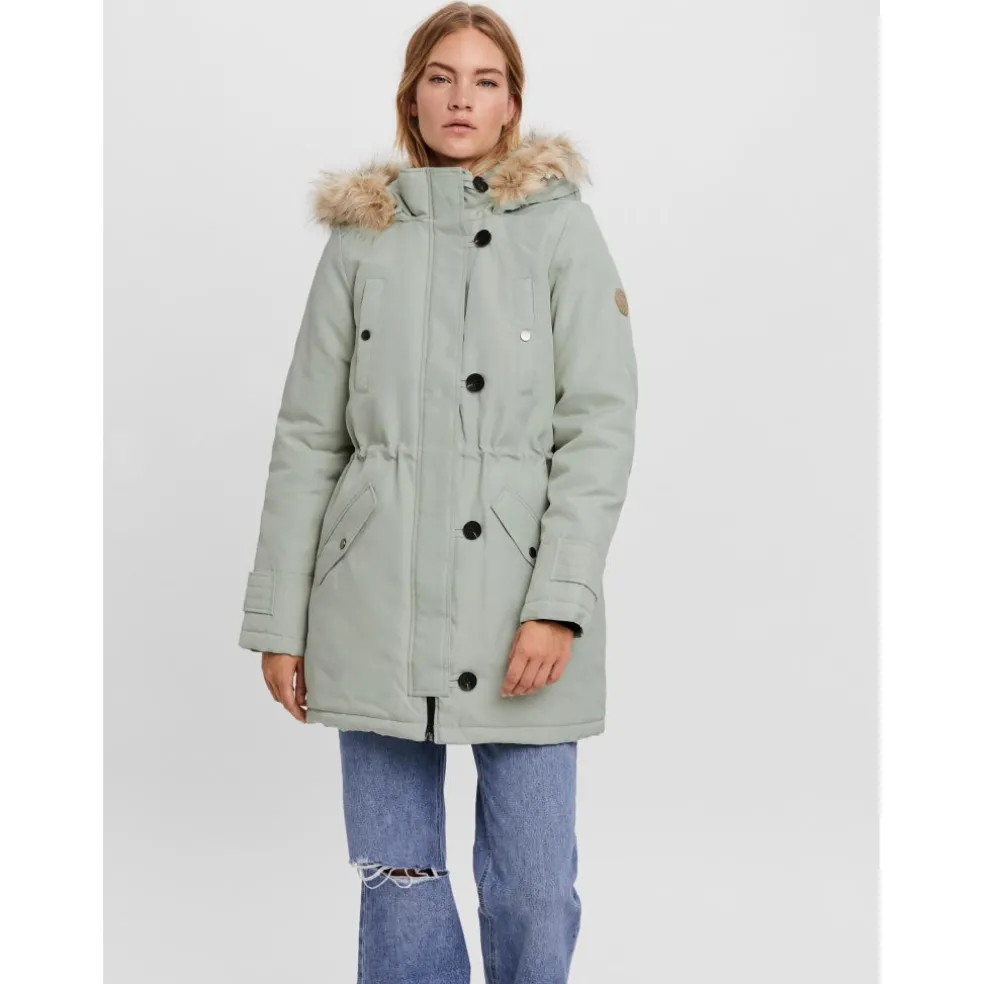 Vero Moda dame vinterjakke VMEXCURSIONEXPEDITION - Mineral Gray