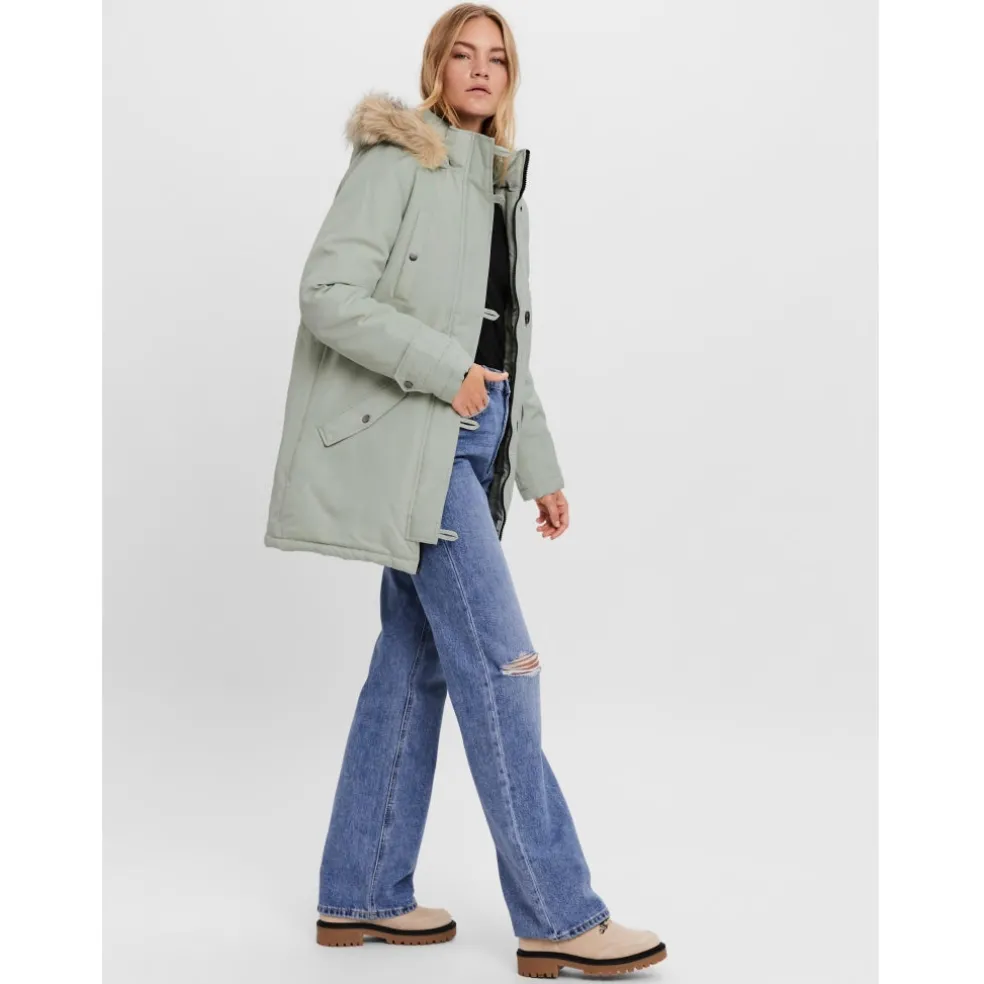 Vero Moda dame vinterjakke VMEXCURSIONEXPEDITION - Mineral Gray