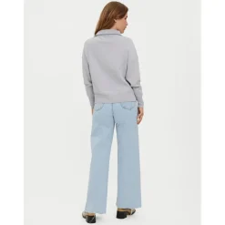 Vero Moda highneck VMSABA - Light Grey Melange
