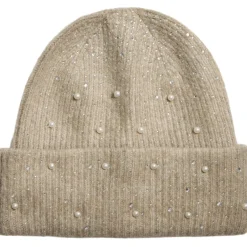 Vila dame Beanie hue VISUMM - Natural MELANGE