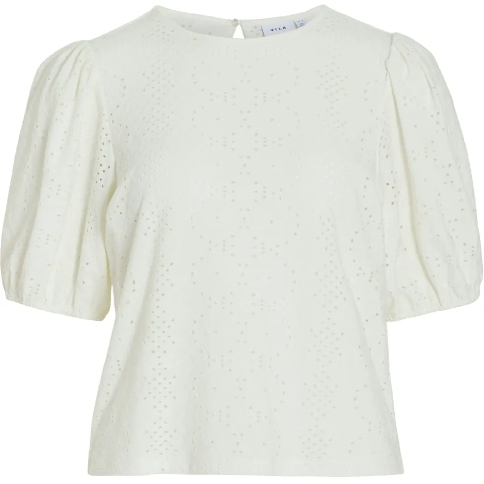 VILA dame bluse VIKALLY - Optical Snow