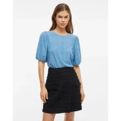 VILA dame bluse VIKALLY - Blissful Blue