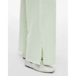 VILA dame bukser VISTRIPLO - Silt Green Stripes BIRCH