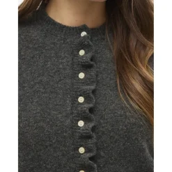 VILA Dame Cardigan VIJacia - Medium grey melange