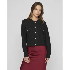 VILA dame cardigan VIJULISA - Black Beauty