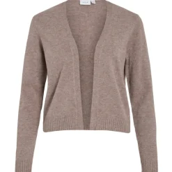 VILA DAME CARDIGAN VIRIL SHORT L/S KNIT CARDIGAN-NOOS - Falcon Melange
