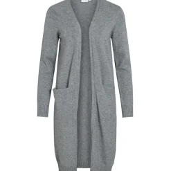 VILA dame cardigan VIRIL - Medium grey melange