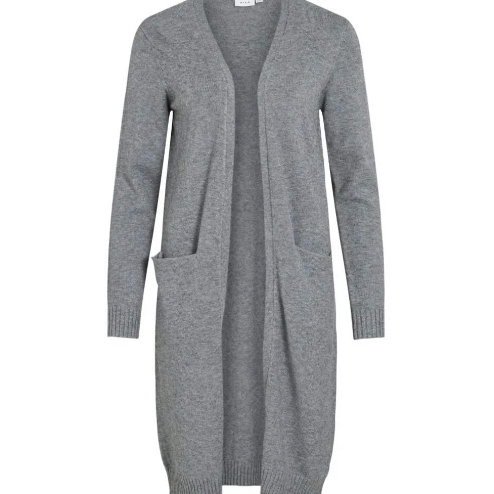 VILA dame cardigan VIRIL - Medium grey melange