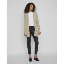 VILA dame cardigan VIRIL - Natural MELANGE