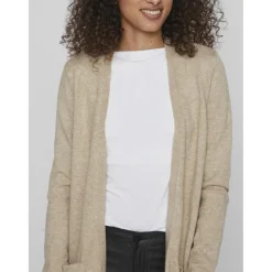 VILA dame cardigan VIRIL - Natural MELANGE