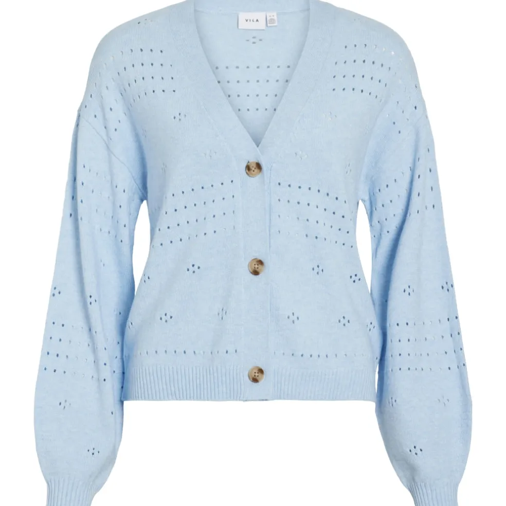 VILA dame cardigan VIRIL - Kentucky Blue MELANGE