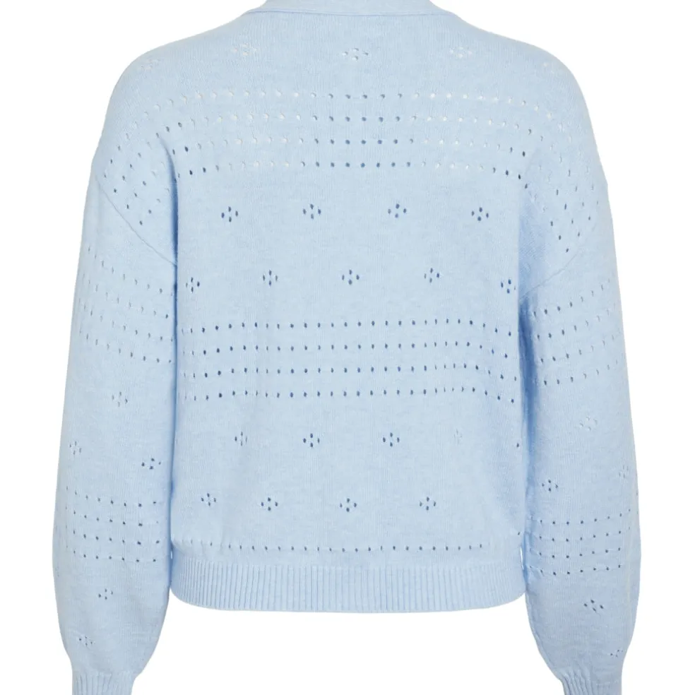 VILA dame cardigan VIRIL - Kentucky Blue MELANGE