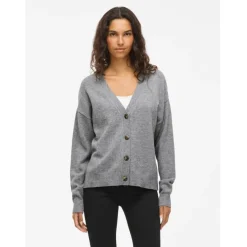 VILA DAME CARDIGAN VIRIL - Medium grey melange
