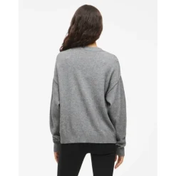 VILA DAME CARDIGAN VIRIL - Medium grey melange