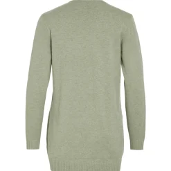 VILA dame cardigan VIRIL - Oil Green MELANGE