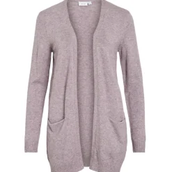 VILA dame cardigan VIRIL - Toadstool Light Melange