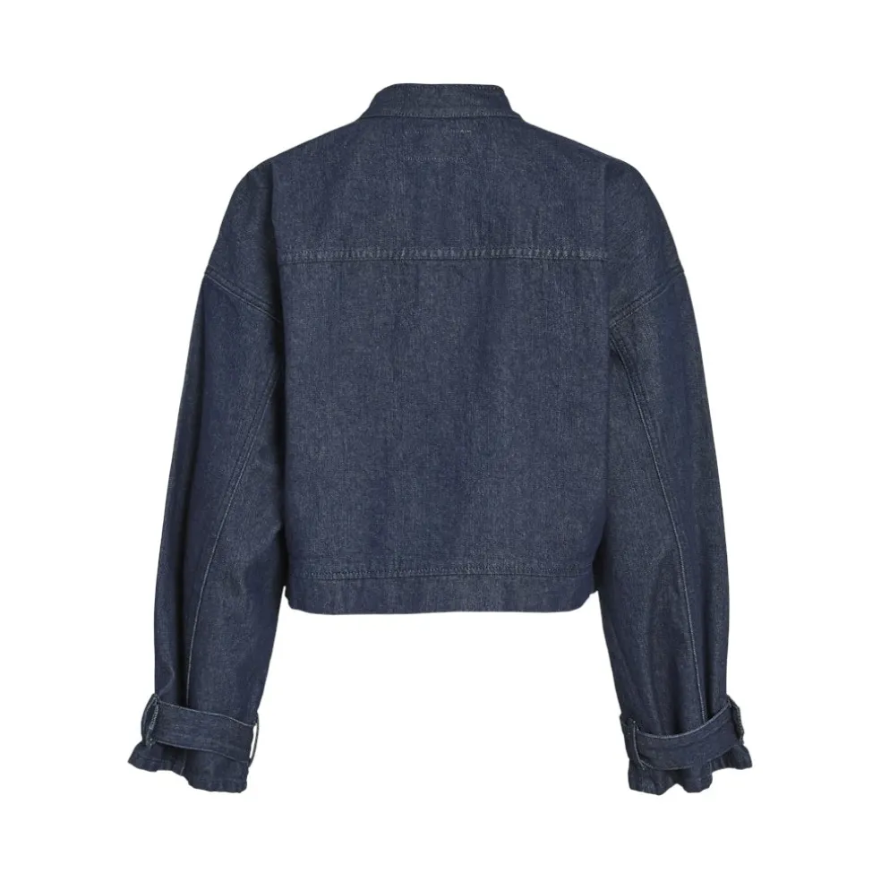 Vila dame denim jakke VIADONNA - Dark Blue Denim