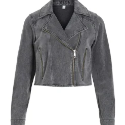 VILA dame jakke VIKIKI - Medium Grey Denim