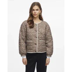 VILA dame jakke VISILLA - Mountain Trail BIRCH EDGE CROCHET