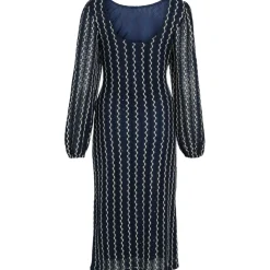 VILA dame kjole VIELLEN - Navy Blazer Birch