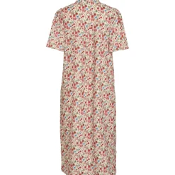 VILA dame kjole VIJONA - Cloud Dancer RED FLOWERS