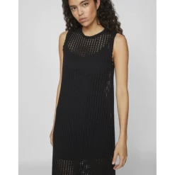 VILA dame kjole VIKALVIN - Black