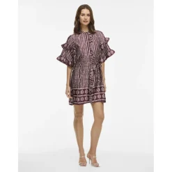 VILA dame kjole VIKAVAS - Fig Birch