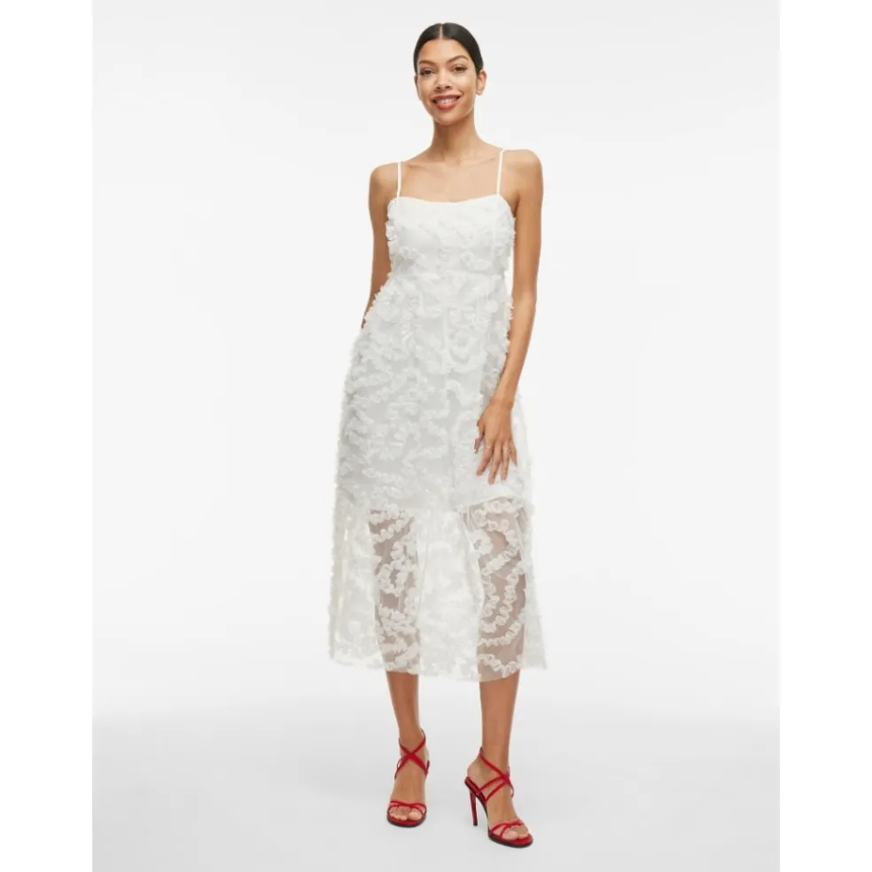 VILA dame kjole VILEONORA - Cloud Dancer