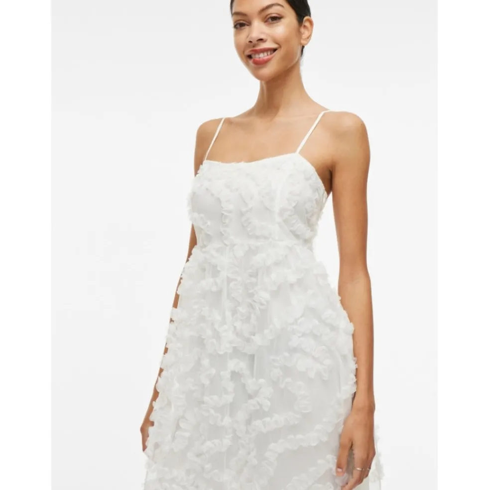 VILA dame kjole VILEONORA - Cloud Dancer