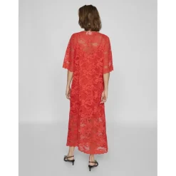 VILA dame kjole VILORNA - Poppy Red